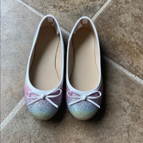 Gymboree Other - Gymboree rainbow sparkle flats size 1